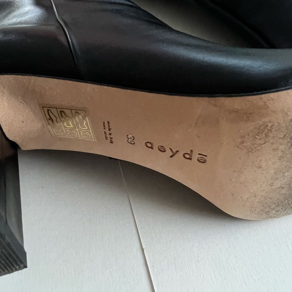 Aeyde Belle Snake-effect And Smooth Leather US9 Black like New - Picture 7 of 9